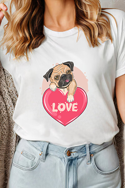 Sarah's Boutique Women's T-shirt – 100% cotton – Pug Love