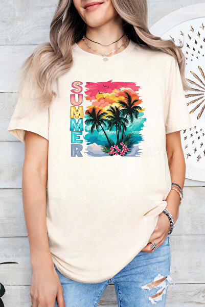 Sarah's Boutique Women's T-shirt – 100% cotton – Summer Scene