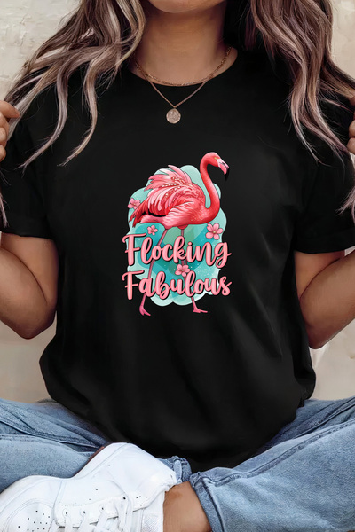 Sarah's Boutique Women's T-shirt – 100% cotton – Flocking Fabulous