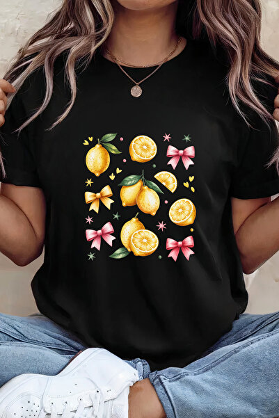 Sarah's Boutique Women's T-shirt – 100% cotton – Lemon Bows