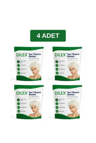 DİLEX Saç yıkama bonesi 4 Adet
