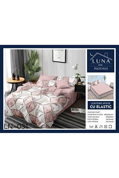 Pucioasa Finet type Duvet Cover Set 6 pieces, geometric print, double bed, 2 ...