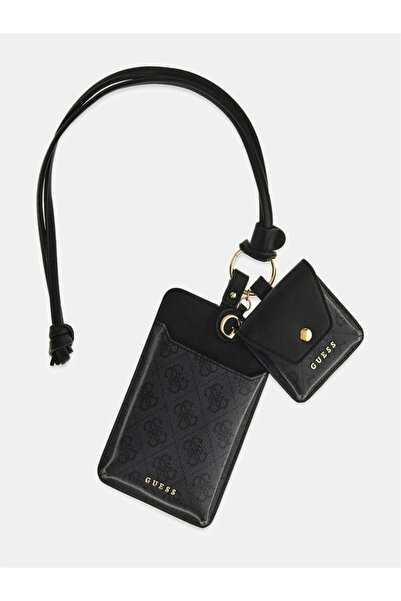 Guess Phone Strap with Earphone Compartment Women's Black Keychain Pw7563P622...