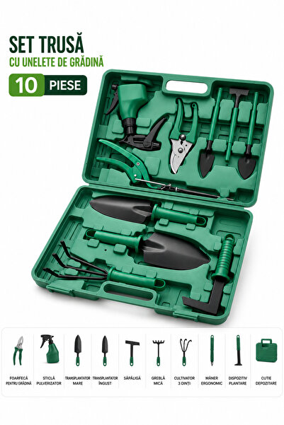 OEM HomeRoy – 10 Piece Garden Tool Kit Set with Storage Bag