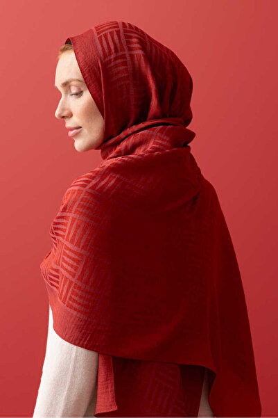 Imannoor İman Square Tile Naia Cotton Shawl 70X210