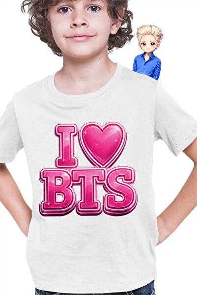 OEM Tricou Copii Baieti I Love BTS Bangtan K-Pop