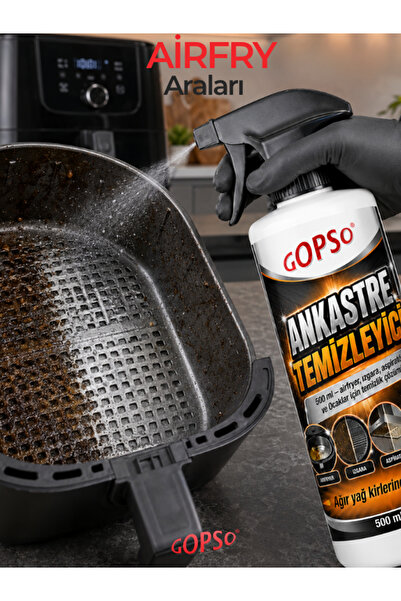 Gopso Ankastre Temizleyici Sprey 500 ml Airfryer Izgara Aspiratör Ocak Ağır Yağ Kirleri İçin