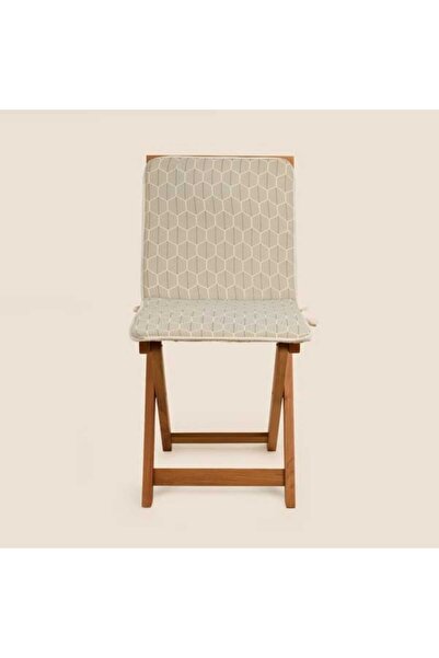 Evidea Soft Sırtlı Sandalye Minderi - Ekru - 38x76 cm