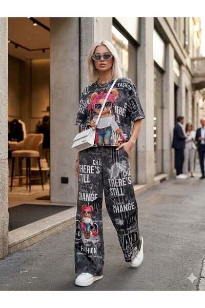 DENİKK TREND SET DE TRENING BRODAT CU IMPRIMARE SPECIALĂ CU PIATRĂ - SPECIAL ...