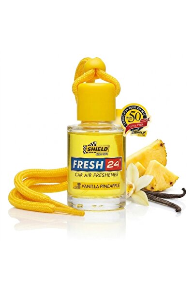 SHIELD معطر جو السيارة الجديد 24 فانيليا أناناس سائل معلق، زجاجة زجاجية فاخرة...
