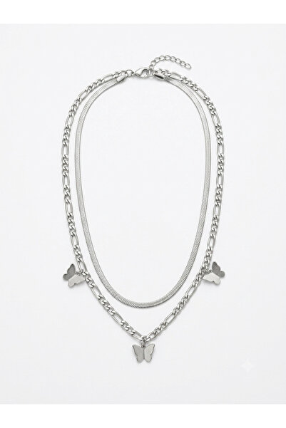 GenelTedarik Double Design Pinterest Necklace |   Does Not Darken |   Women's...