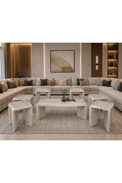Generic Modern Design Wooden Council Table Set - President Table with 6 Side ...