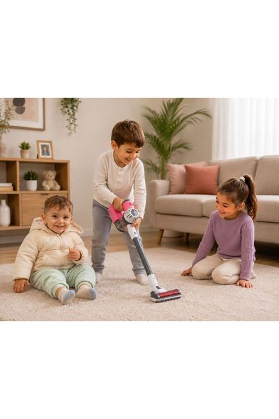 merytoys Çocuk Dikey Elektrik Süpürgesi Pembe