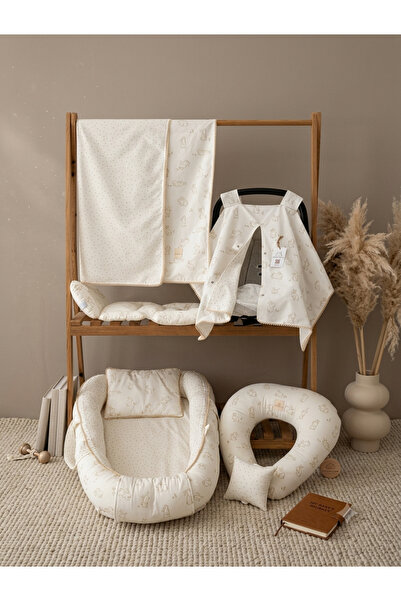 MAMARADUGA 7-Piece Set Beige Player Rabbit 100% Cotton Poplin Fabric