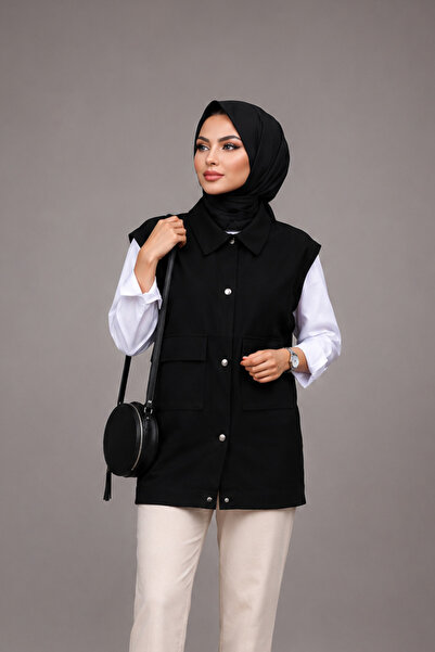 Viva Vogue Modern Tesettür Gabardin Yelek