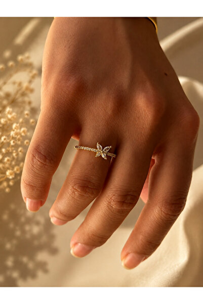 Arthesia Jewelry Kelebek Detaylı Zirkon Taşlı Ayarlanabilir Yüzük – Kararmaz ...