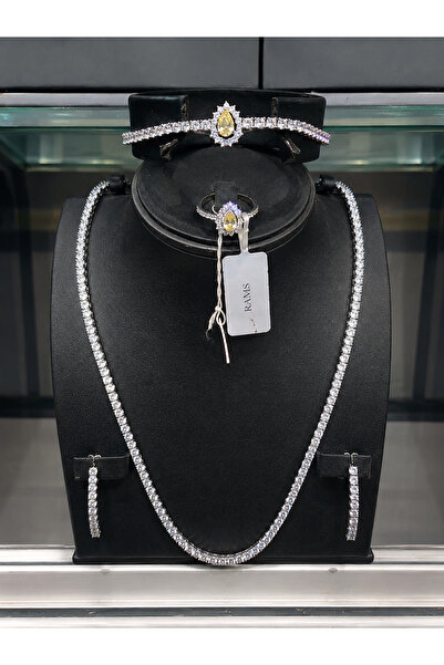 SH Italian 925 sterling silver tennis set
