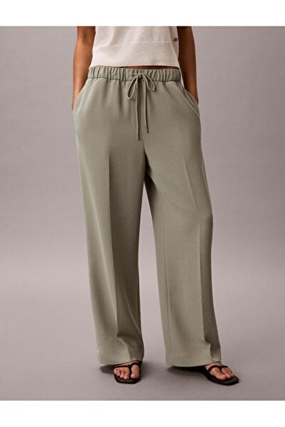 Calvin Klein BEJ KADIN KUMAŞ PANTOLON