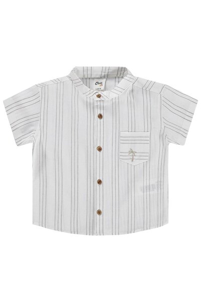 Civil Baby Striped 6-18 Months Shirt - Ecru