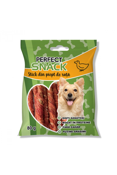 Perfect Snack Stick din piept de rață, recompense caini 80g
