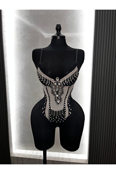 SUSEN LİNGERİE HOMEWEAR Taşlı Bodysuit