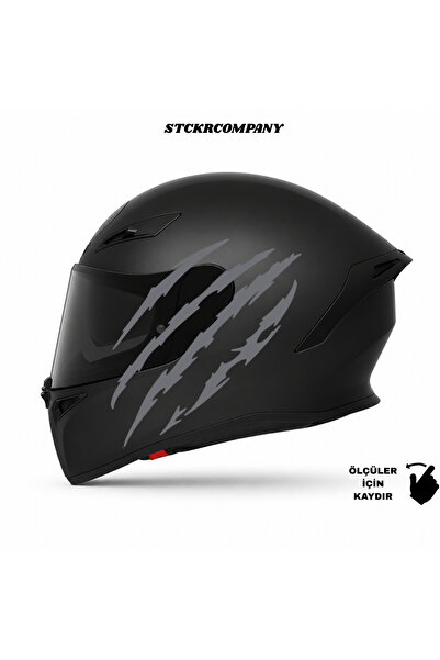 STCKRCO Pençe Kask Sticker – Motor Kaskı İçin Premium Pençe Sticker - Motor S...