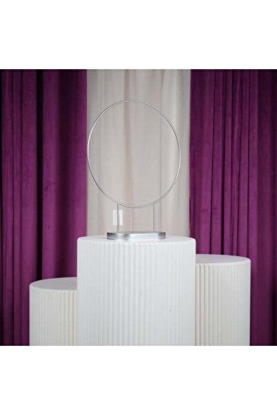 Gifts World Silver Round Iron Stand 35 cm - Display Holder for Flowers, Jewel...
