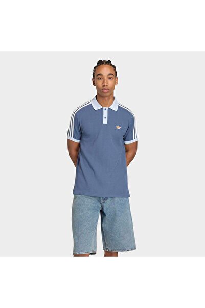 adidas Waffle Erkek Mavi Polo Tişört (KX1230)