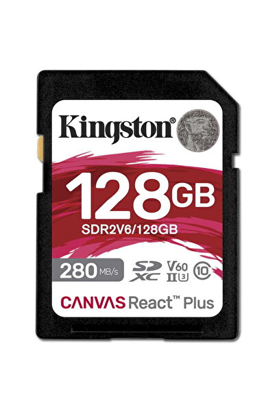Kingston Card de memorie Canvas React Plus SD, 128 GB, SDXC, Class 10