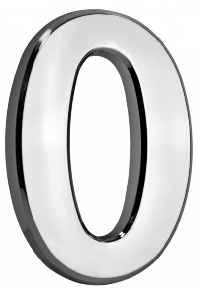 SGTT Digit 0 silver, ABS, house or apartment number, 70x100 mm