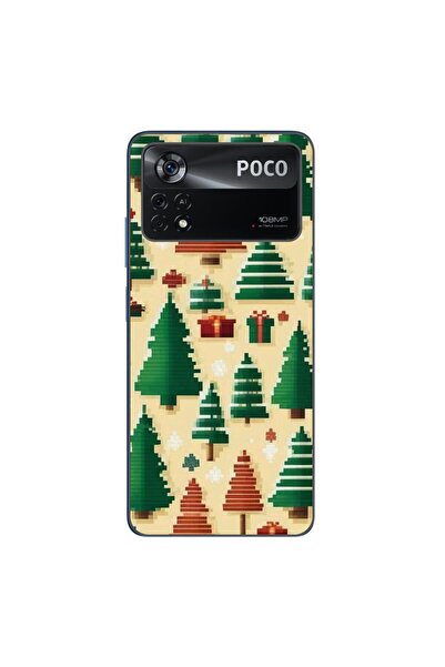 OEM Калъф, съвместим с Xiaomi Poco X4 Pro, силиконов гел TPU, с шарка  "Пиксе...