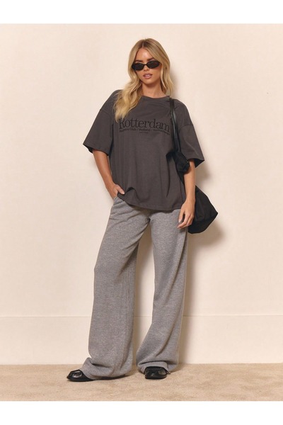 ZAVIXO Kadın Oversize %100 Pamuk Soft Dokulu Tişört Casual Stil