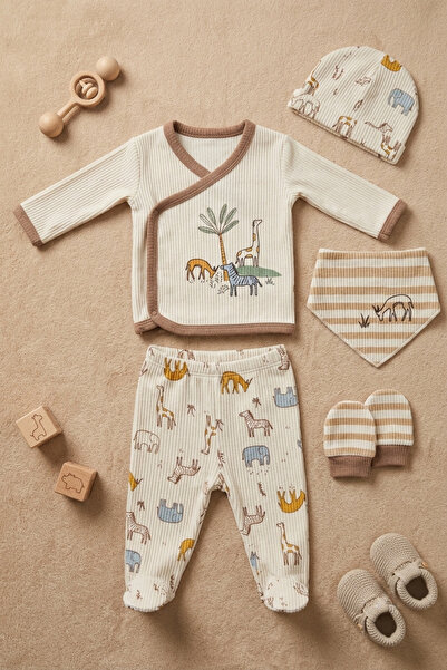 zumino Animal Kingdom Organic Newborn Hospital Release Set of 5