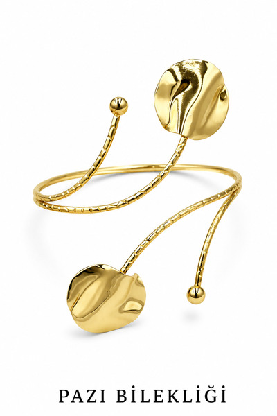 Jack Ferrero Spiral twist design gold adjustable arm bicep bracelet