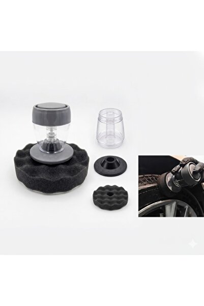 Generic Brand Tire Shine Sponge with Capsule Car Care Applicator Gray