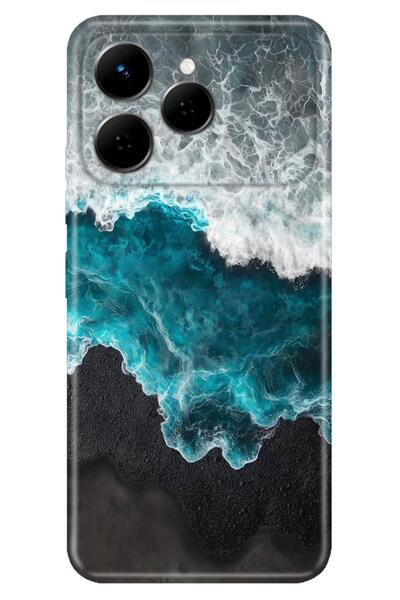 TECNO Spark 40 4G Kılıf Ocean Fine Temalı Desenli Darbe Emici Silikon