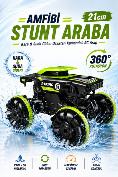 YILDIRIM OYUNCAK Uzaktan Kumandalı 12 Km/H Yapan Stunt Akrobat Araba 21cm – K...