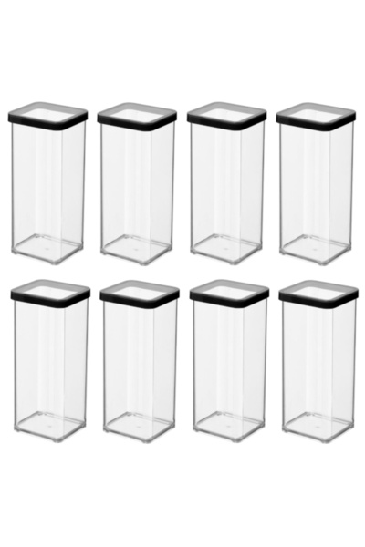 Rotho Recipient pătrat pentru dulciuri 8x1.5L LOFT negru