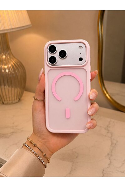 OLEA AKSESUAR İPhone 17 Pro Kılıf Magsafe Uyumlu Premium Arkası Mat Frosted T...