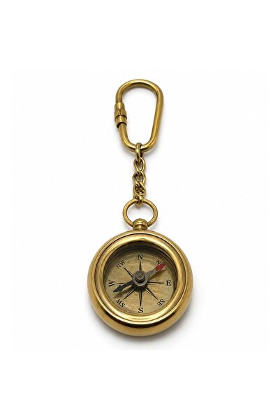 Papshediyelik Brass Compass Keychain