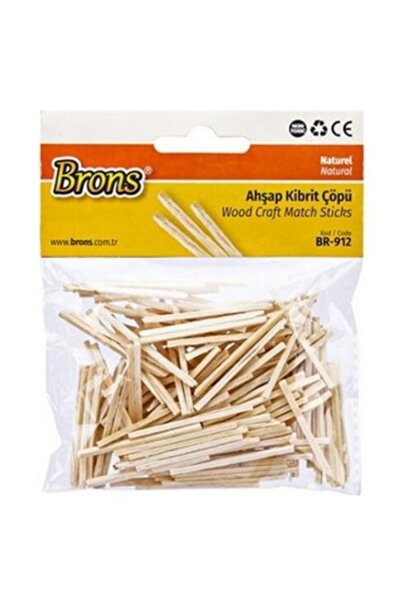 Brons Ahşap Kibrit Çöpü Renksiz Br-912 - 2 paket
