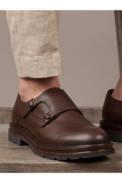 pozze Summer Men's Casual Buckle Leather Shoes