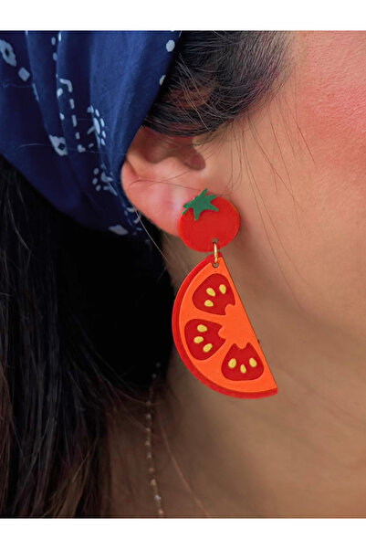 Happiears Domates Figürlü Renkli Yaz Temalı Küpe