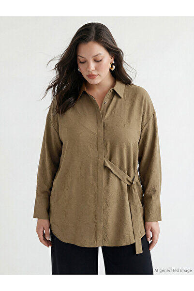 LC Waikiki Nevavm Women's Floral Belted Shirt Tunic with a Difference