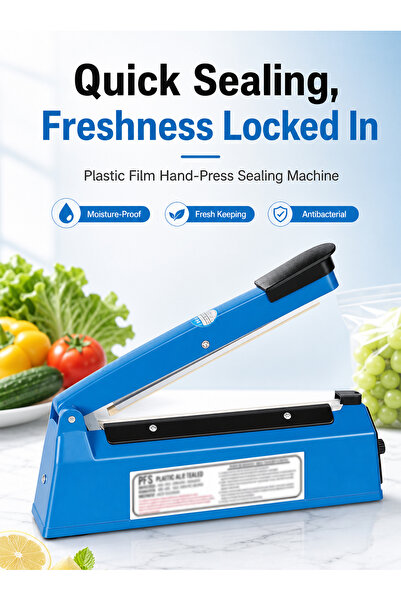 Bayt Aura 200mm Hand Press Bag Sealer 8 Heat Gears Adjustable Air Tight Seali...