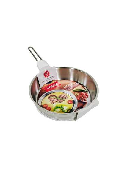 Vivaldi Aster Stainless Steel Fry Pan, 24 cm, G121