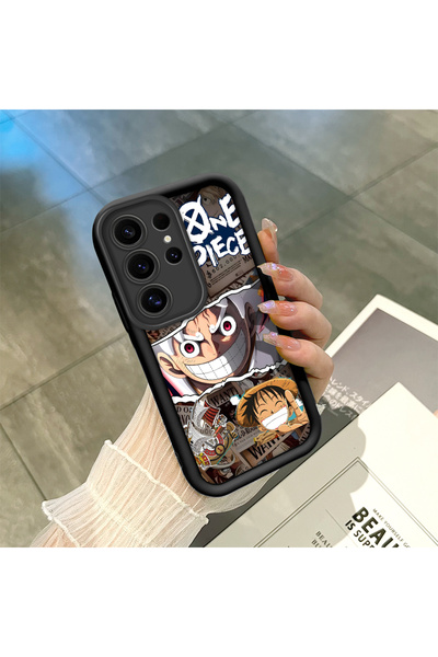 SLIMFELT Samsung Galaxy S24 Ultra Uyumlu Yüksek kaliteli anime desenli siliko...