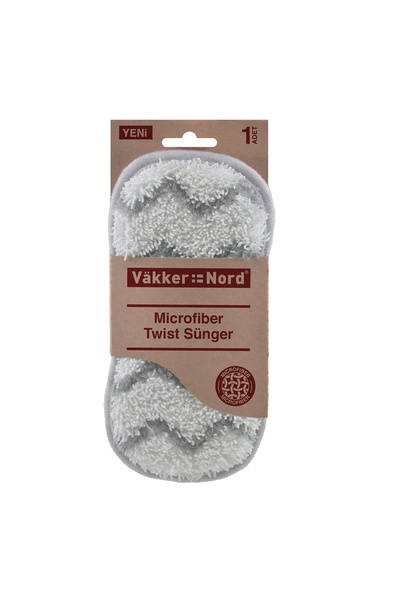 VAKKER NORD Väkker Nord Microfiber Twist Sponge - Non-Scratchy, Double-Sided,...