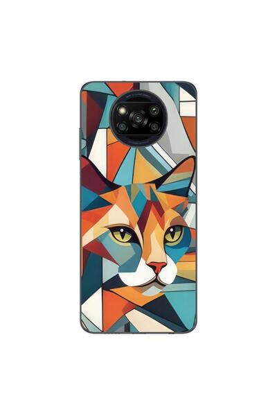 OEM Case compatible with Xiaomi Poco X3 Pro Silicone Gel Tpu Pattern Cubic Ca...