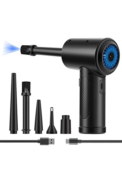 Fulljion Mini Air Duster, 3 Speeds, 51000 RPM, Portable Electric Air Blower, ...